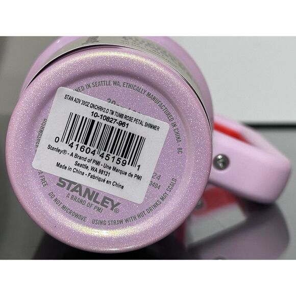 Stanley Quencher H2.0 FlowState 30oz Tumbler, ROSE PETAL SHIMMER - Picture 4 of 4